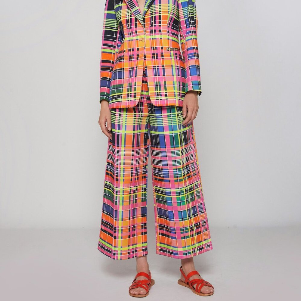 Brisa Pant - Multi Color Plaid